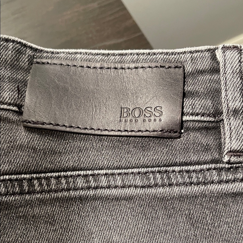 Boss Charcoal Denim Trousers